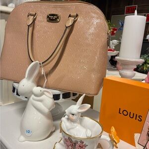 Michael Kors Beige Dome Satchel